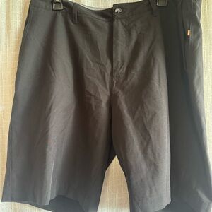 Quiksilver Men's Black Flat-Front Shorts